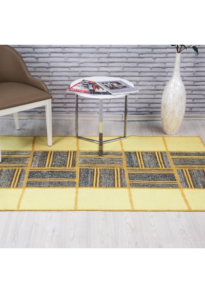 Patchwork El Dokuma Anadolu Halısı – Spring (431012701) Sarı