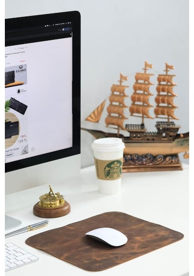 Guard Antik Taba Deri Mouse Pad 30 X 27 Cm