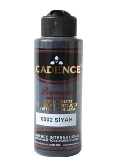 Cadence Akrilik Boya 0002-Siyah 120Ml