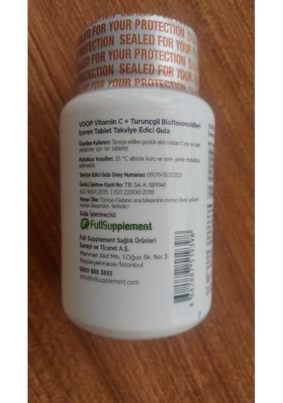 Voop C Vitamini 1000 Miligram 30 Tablet