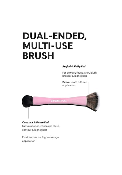 Çift Taraflı Makyaj Fırçası, Dual-ended Allık Kontür Fondöten Kapatıcı, Çok Amaçlı Makeup Brush