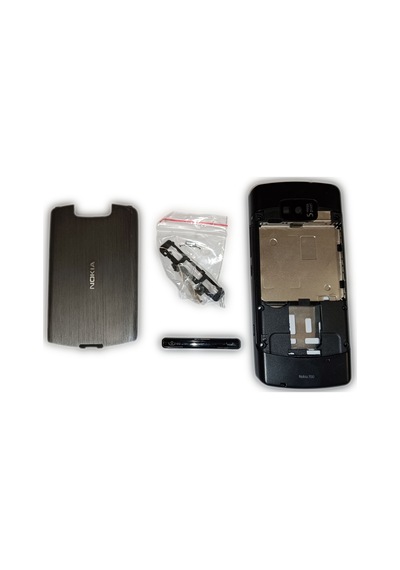 Nokia N700 Kasa Kapak Tuş Takımı N700 Uyumlu Siyah Renk Orta Kasa