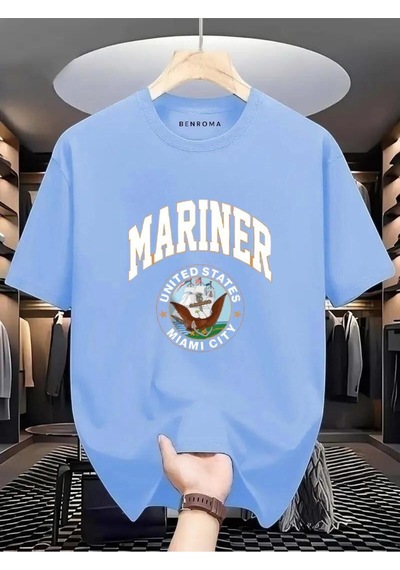 Marıner Unıted States Mıamı Cıty Baskılı Oversize Tişört Bebe Mavisi