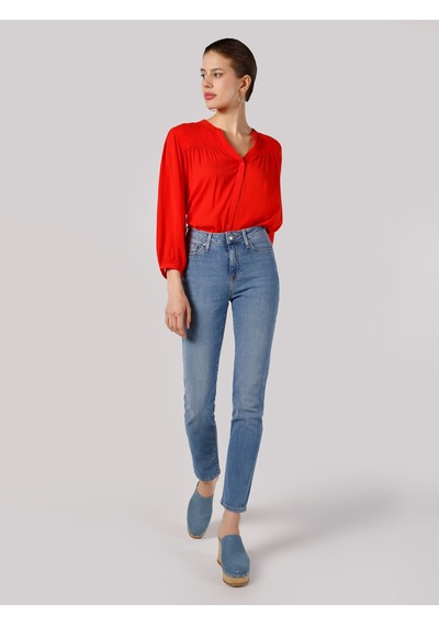 Colins 703 Carla Slim Fit Normal Bel Düz Paça Mavi Kadın Jean Pantolon Cl1058577 Denim