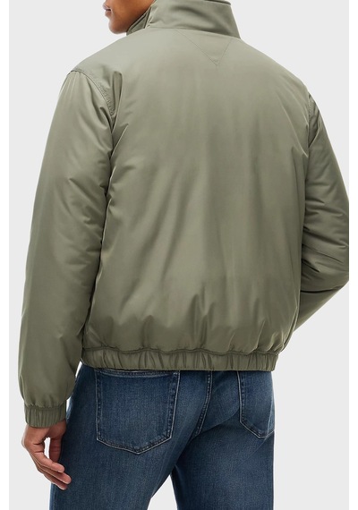 Tommy Jeans Su İtici Logolu Relaxed Fit Dik Yaka Mont Erkek Mont Dm0dm21936 M04 Yeşil