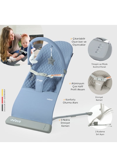 Huggy Wave Bebek Hareket Ettikçe Sallanabilen Müzikli Anakucağı