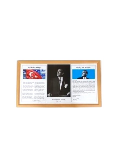Cengo 45x90 Mdf Çerçeve 3 Lü Milli Levha Seti 45 x 90 CM