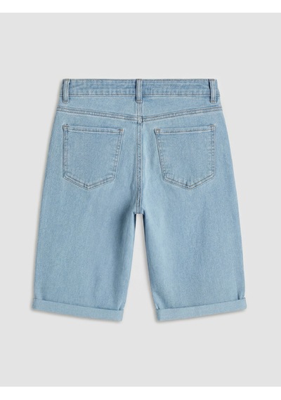 Lcwaıkıkı Classic İndigo Yüksek Bel Slim Fit Kadın Jean Şort