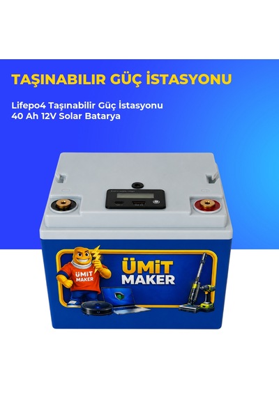 Lifepo4 Taşınabilir Güç İstasyonu 40 Ah 12v Solar Batarya