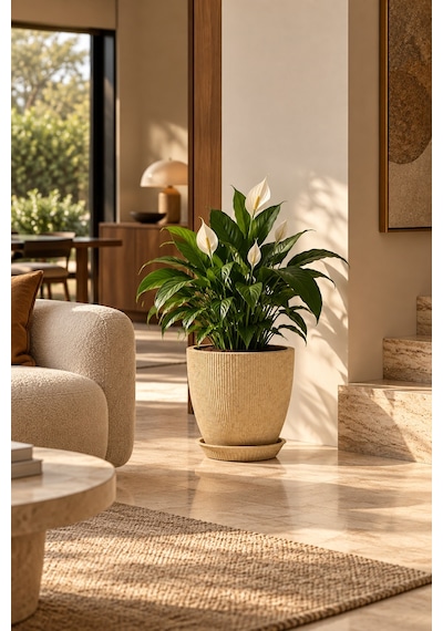 Bostann Dekoratif Saksı - Botonıa 010 - 13l - Bej 13 Lt