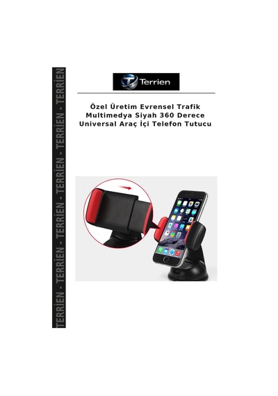 Özel Üretim Evrensel Trafik Multimedya Siyah 360 Derece Universal Araç İçi Telefon Tutucu