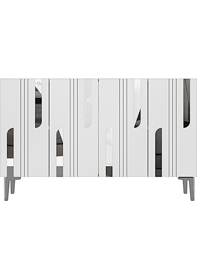 Ka1231ds Nota Konsol Ve Tv Sehpası Safirmeşe-beyaz-silver 120cm