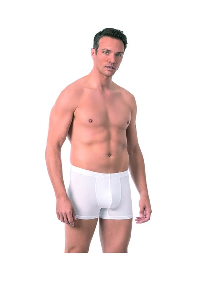 Özkan Underwear Özkan 12024 Erkek Pamuklu Likralı Süprem Esnek Rahat Boxer Şort Beyaz
