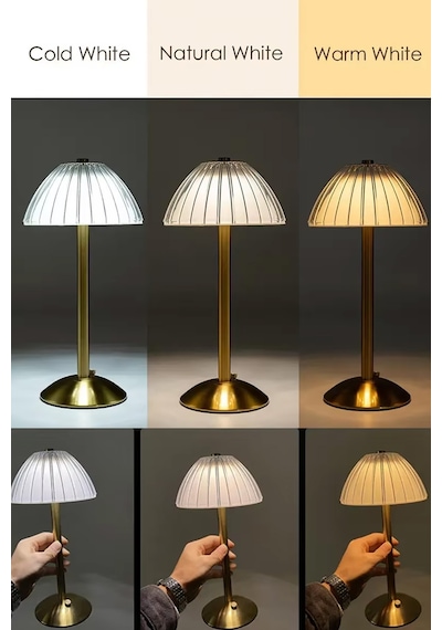 Exenar - Altın - Oval Şapkalı Şarjlı Kristal Masa Lambası Abajurlu Işık Ayarlı Lamba Dokunmatik 3 Renkli Dim Ayarlı Beyaz - Gold Exenar - Altın - Oval Şapkalı Şarjlı Kristal Masa Lambası Abajurlu Işık Ayarlı Lamba Dokunmatik 3 Renkli Dim Ayarlı Beyaz - Gold