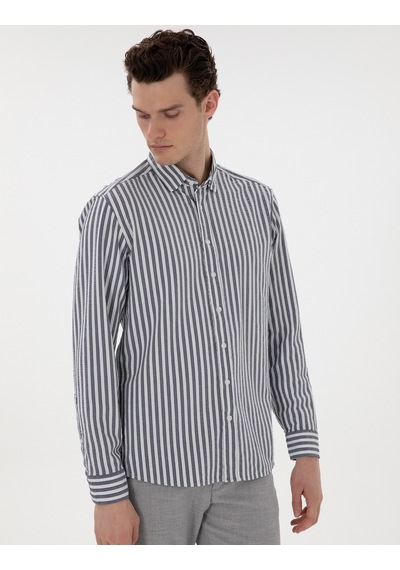 Pierre Cardin Erkek Lacivert Gömlek Desenli 50301533-vr033 Lacivert