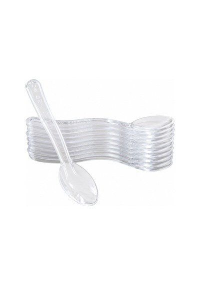Dondurma Kaşığı Dalgalı Şeffaf 50 Adet Tek Kullanımlık Plastik Dondurma Kaşığı - 920885800
