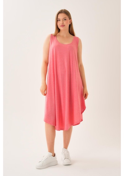 Alexandergardi Asimetrik Kesim Kolsuz Elbise B23-00114 Pembe