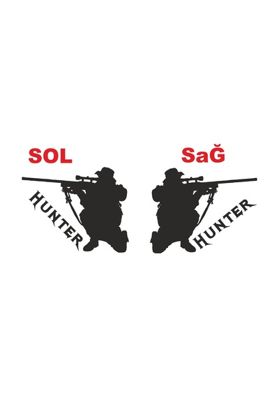Hunter, Avci Araba Sticker
