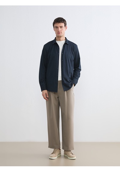 Lcw Vision Lacivert Regular Fit Erkek Dokulu Gömlek