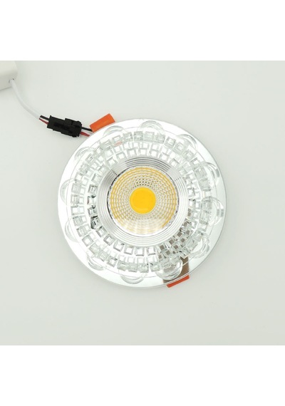 Silver Kristal Cam Sıva Altı Spot Cob Led Armatür Gün Işığı Silver
