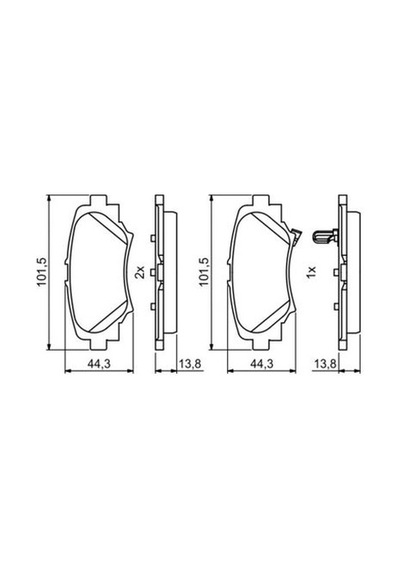 Mazda 3 1.5d 2015-2019 Bosch Arka Balata Wva25878