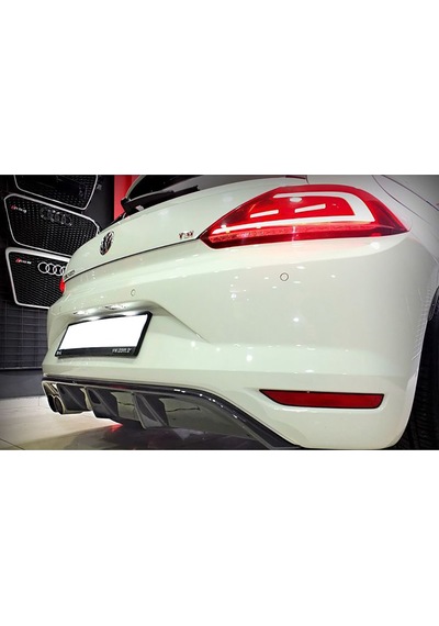 Vw Scirocco Mk1.5 Difüzör Parlak Siyah Sol Çiftli 2014 2015 2016 2017 Arka-difizör-bodykit-ek-karlık