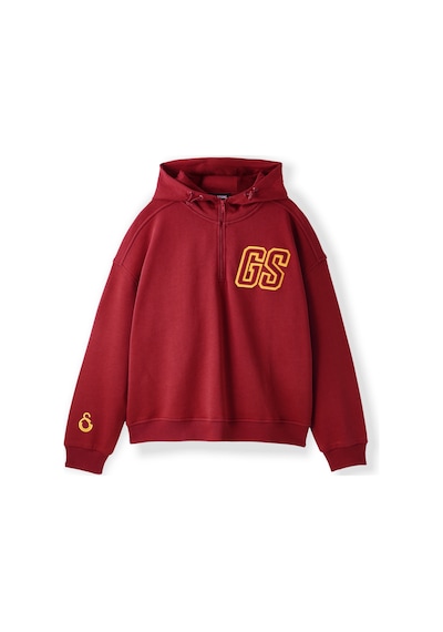 Gsstore Galatasaray Kadın Yarım Zip Hoodie K252107 Bordo