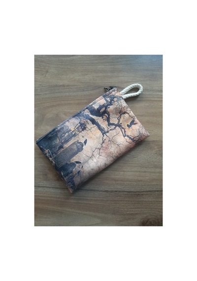 Owl Bag Yanlizlik Ve Mezarlik Desenli Tasarım Cüzdan Kalemlik Çanta Düzenleyici Diğer