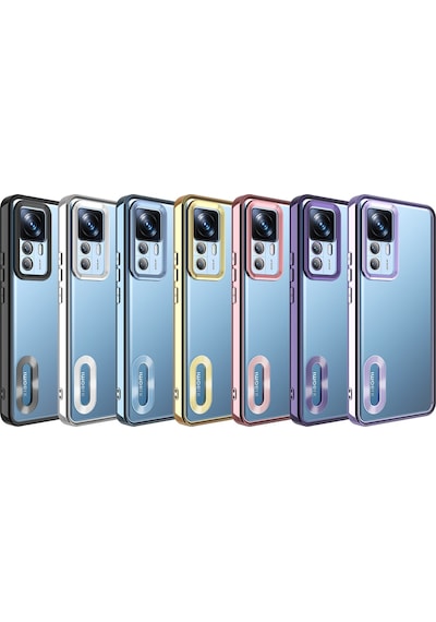 Noktaks - Xiaomi Uyumlu Xiaomi Mi 12t Pro - Kılıf Kamera Korumalı Tatlı Sert Omega Kapak - Siyah