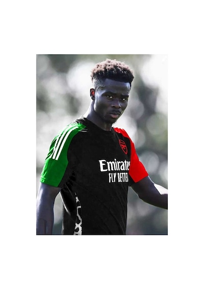 Arsenal 2024/25 Yeni Sezon Bukayo Saka Deplasman Forması Black Çok Renkli