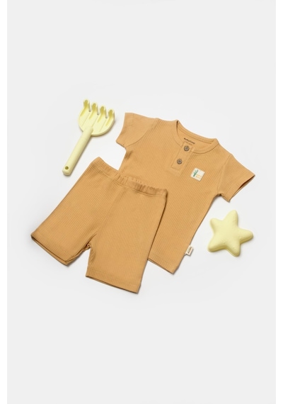 BabyCosy Organik Şort & Tişört Set Csyb9042 001