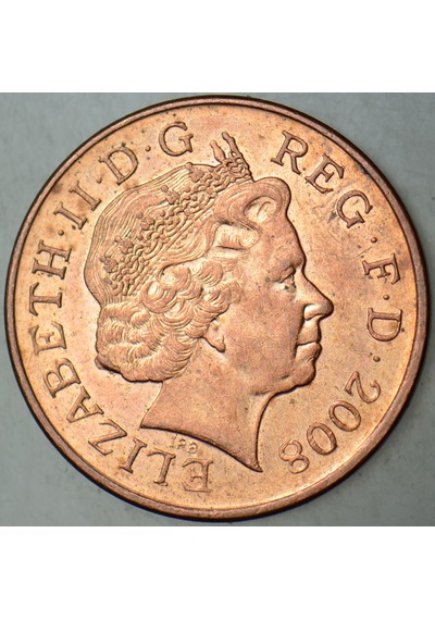 Birleşik Krallık 1 Penny 2008 Kraliçe Iı. Elizabeth-ingiltere. Çilaltı.