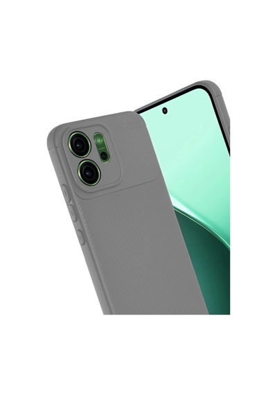 Oppo Reno 14f Auto Focus Karbon Kapak - Gri Evimdeyokyok