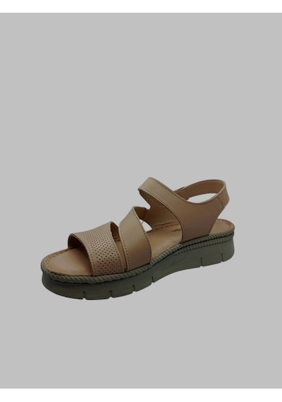 Pierre Cardin Pc-5142 Kadın Deri Sandalet Krem