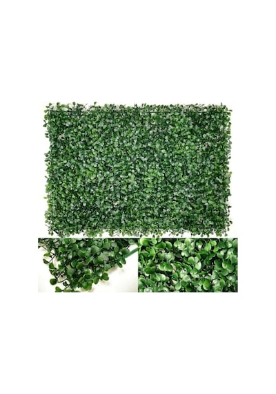 Çiçekçiniz Yapay Duvar Kaplama Panel Şimşir Tabaka 40x60 Cm Yeşil Dik Duvar Uygulama Diğer