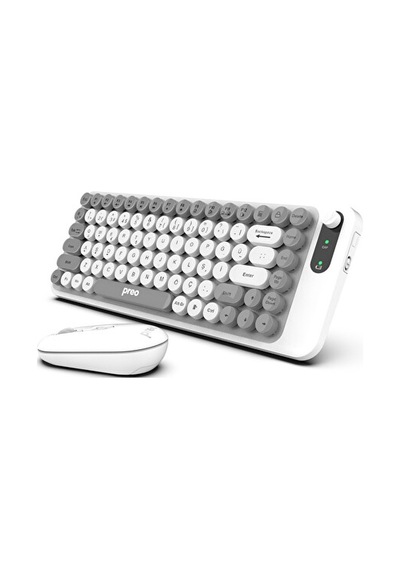 Preo K10 Sessiz Combo Kablosuz Klavye Mouse Seti Beyaz Diğer