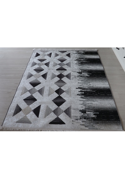 Gri Kilim Dekoratif Salon Halısı Makinada Yıkanabilir Mutfak Halı