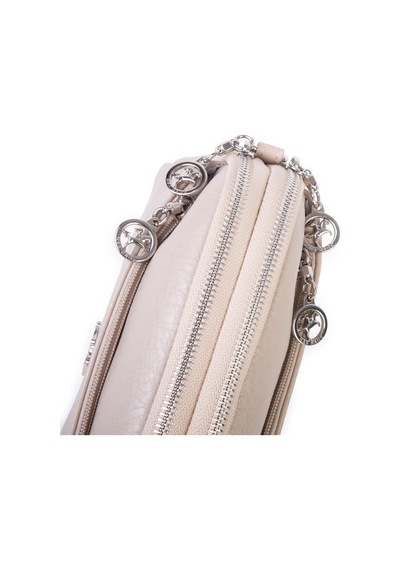 Nas Bag Kadın Günlük Sade Şık Çok Gözlü Çapraz Çanta 23x14 Cm Kum Victoria
