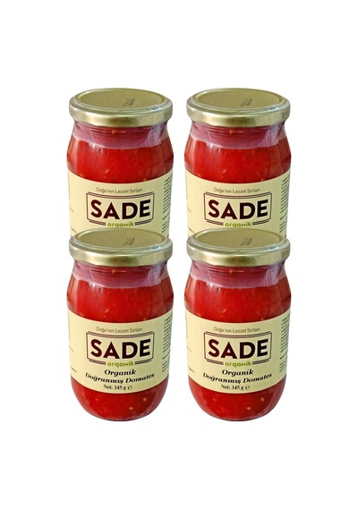 Sade Organik Doğranmış Domates 340 Gr. 4 Lü 340 G