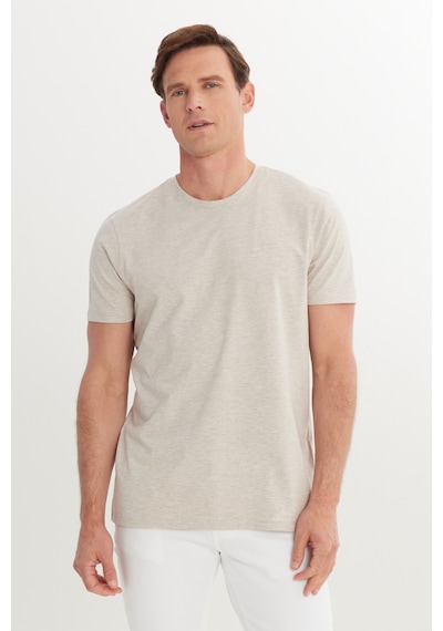 AC&Co / Altınyıldız Classics Erkek Bej Melanj 360 Derece Her Yöne Esneyen Slim Fit Bisiklet Yaka Tişört Bej Melanj AC&Co / Altınyıldız Classics Erkek Bej Melanj 360 Derece Her Yöne Esneyen Slim Fit Bisiklet Yaka Tişört Bej Melanj