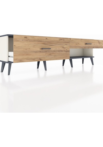 Arges Tv Ünitesi 2 Çekmeceli 176x30x51 Aytaşı-antrasit/çam Antrasıt/atlas Çam Arges Tv Ünitesi 2 Çekmeceli 176x30x51 Aytaşı-antrasit/çam Antrasıt/atlas Çam