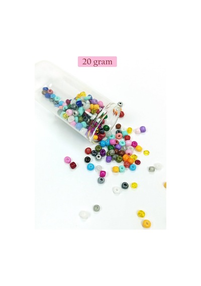 Dökme Cam Kum Boncuk Büyük Boy 6/0 4 Mm - 4 Renk - Toplam 80 Gram - Bnc413 Diğer