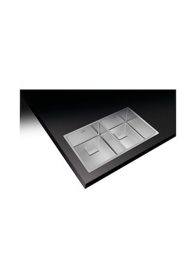 Teka Fle x linea Rs15 2B 740 Çift Hazneli Tezgahüstü/Tezgahasıfır (Flush) Tezgahaltı Paslanmaz Çelik Eviye - 115030009