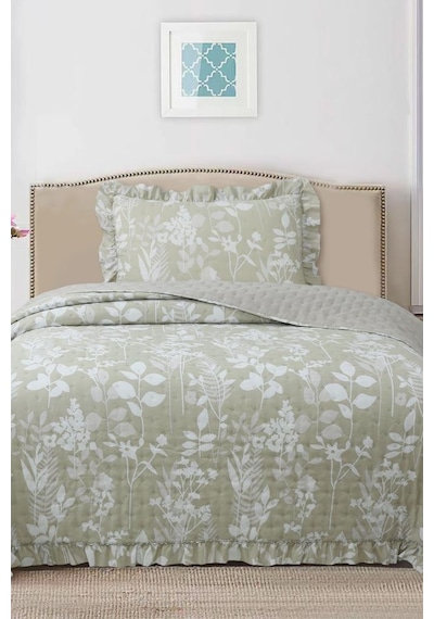 Breeze Sade Çiçekler Tek Kişilik Yatak Örtüsü 180x240 Çok Renkli
