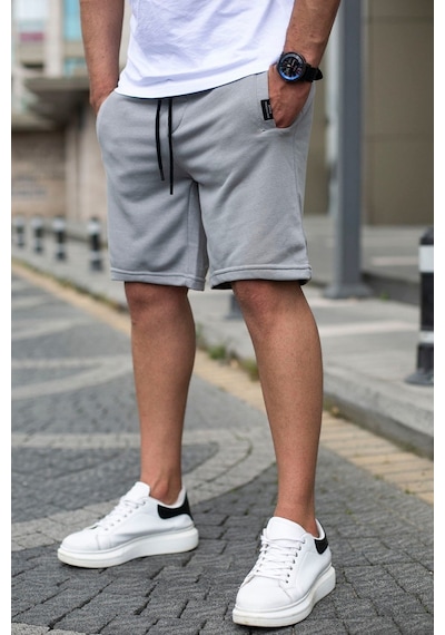 Madmext Madmext Boyalı Gri Erkek Regular Fit Şort 4842-boyalı Gri