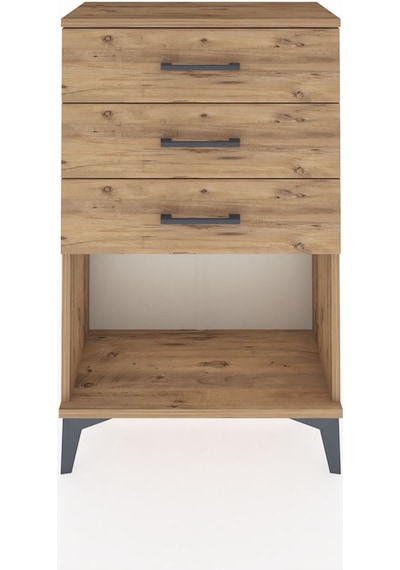 Arges Komodin 3 Çekmeceli 60x30x96 Çam-çam Atlas Çam