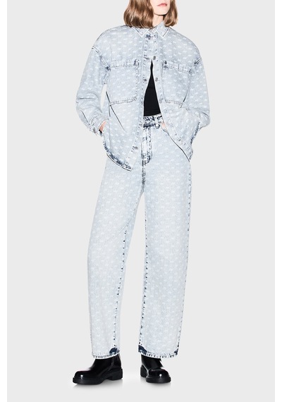 Armani Exchange Bol Kesimli Tamamı Baskılı Yüksek Bel Jeans Kadın Kot Pantolon Xw000100 Af25777 Fb010 Açık Mavi Armani Exchange Bol Kesimli Tamamı Baskılı Yüksek Bel Jeans Kadın Kot Pantolon Xw000100 Af25777 Fb010 Açık Mavi