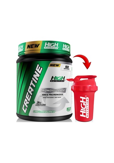 High Nutrition %100 Micronized Creatine Monohydrate 150 G 50servis 1 Serviste 3 Gr Kreatine + Shaker