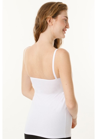 Parlingerie Hamile Kaplı Emzirme Atletli 2li Set Beyaz-beyaz Beyaz - Beyaz