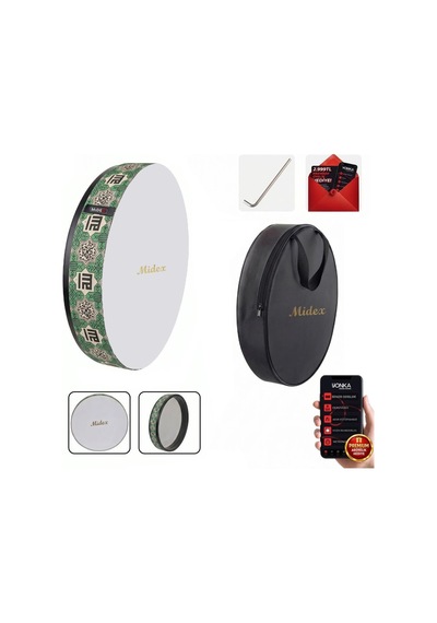 Midex Br-411 Kaliteli Bendir Def Akort Ayarlı El Tutma Oyuklu Çantalı